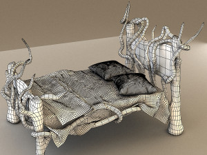 fantasy bed Modelo 3D