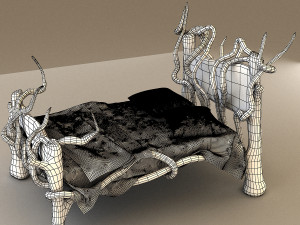 fantasy bed Modelo 3D