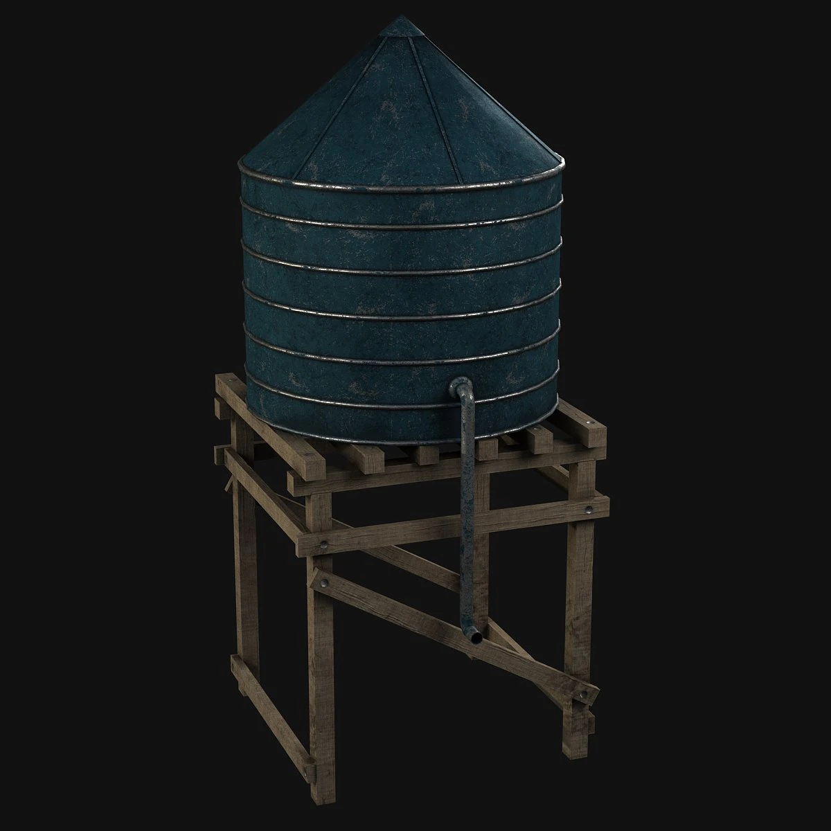 torre dell'acqua Modello 3D .c4d .max .obj .3ds .fbx .stl .blend 