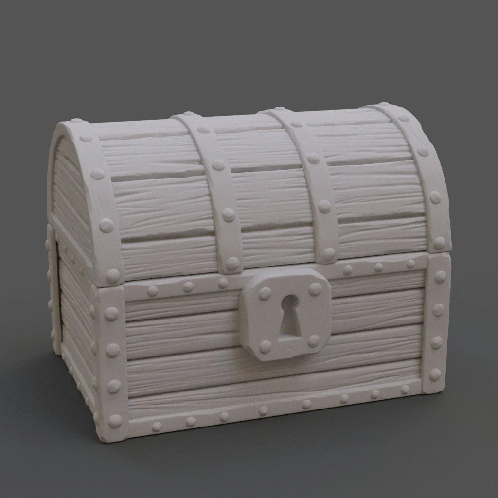 fantasy chest 3D Model .c4d .max .obj .3ds .fbx .stl .blend 