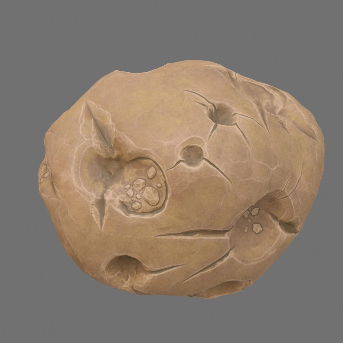 asteroid 3D Model .c4d .max .obj .3ds .fbx .stl .blend