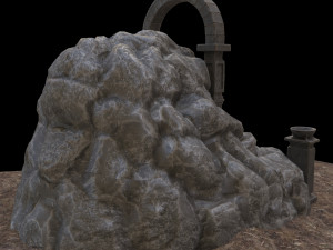 cave-entrance 3Dモデル