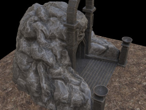 cave-entrance 3Dモデル