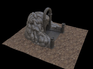 cave-entrance 3Dモデル
