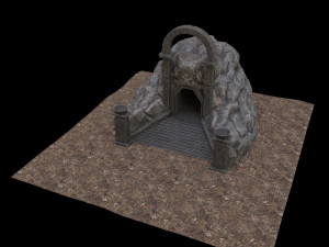 cave-entrance 3Dモデル