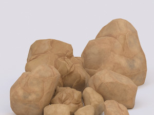 rock cartoon 3D Model