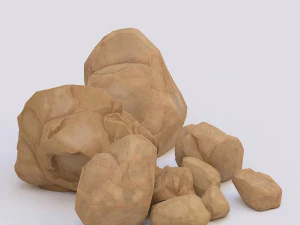 rock cartoon 3D Model