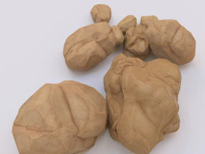 rock cartoon 3D Model