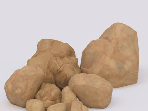 rock cartoon 3D Model