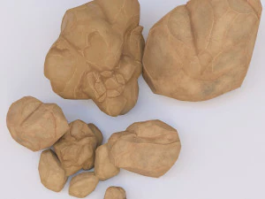 rock cartoon 3D Model