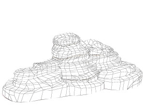 cartoon cliff 3D Model