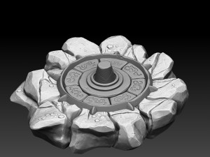 fantasy pedestal and head 3D 模型