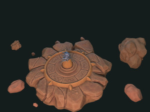 fantasy pedestal and head 3D 模型