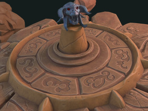 fantasy pedestal and head 3D 模型