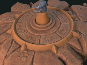 fantasy pedestal and head 3D 模型