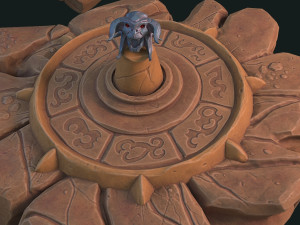 fantasy pedestal and head 3D 模型