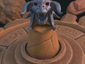 fantasy pedestal and head 3D 模型