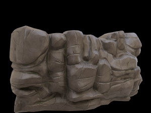 cartoon rock 3D Модель