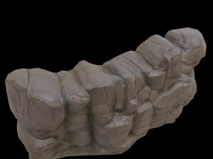 cartoon rock 3D Модель