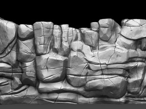cartoon rock 3D Модель