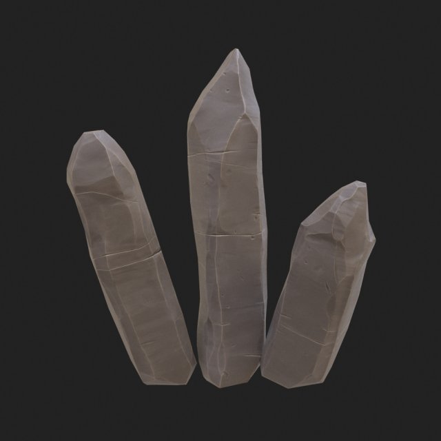 stylized rock 3D Model .c4d .max .obj .3ds .fbx .stl .blend 
