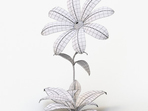 cartoon flower Modelo 3D