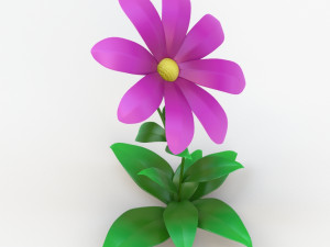 cartoon flower Modelo 3D