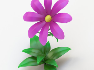 cartoon flower Modelo 3D