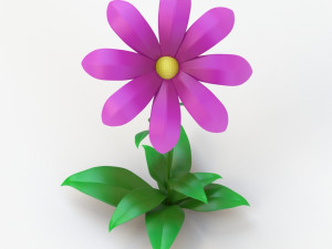 cartoon flower Modelo 3D
