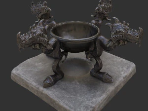 witch cauldron 3D Model