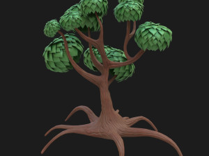 cartoon tree 3D Model