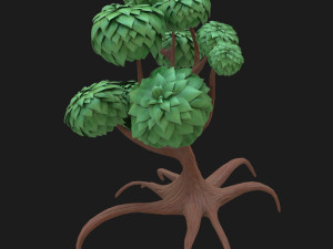 cartoon tree Model 3D