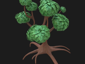cartoon tree Model 3D
