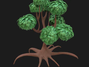 cartoon tree 3D Model
