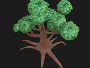 cartoon tree 3D Model
