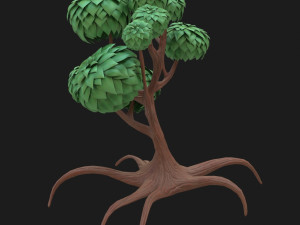 cartoon tree Model 3D