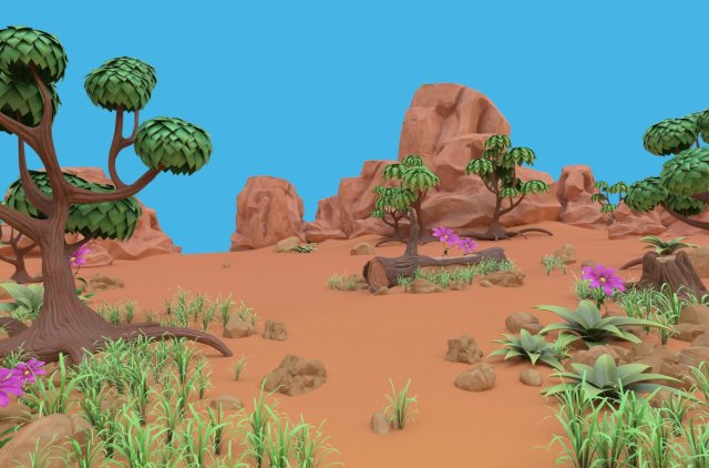 cartoon set 3D 모델 .c4d .max .obj .3ds .fbx .stl .blend 