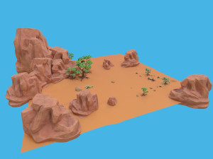 cartoon set 3D 모델