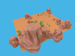 cartoon set 3D 모델