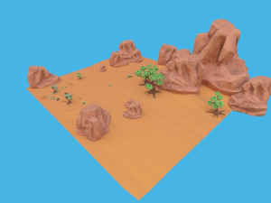 cartoon set 3D 모델