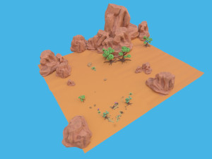 cartoon set 3D 모델