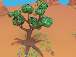 cartoon set 3D 모델