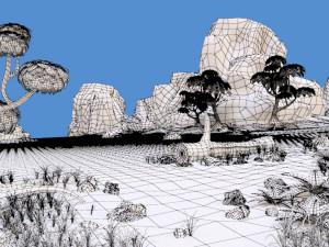 cartoon set 3D 모델