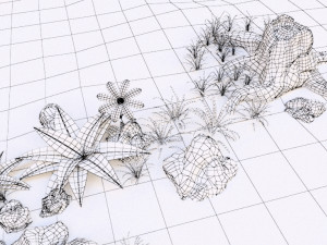 cartoon set 3D 모델