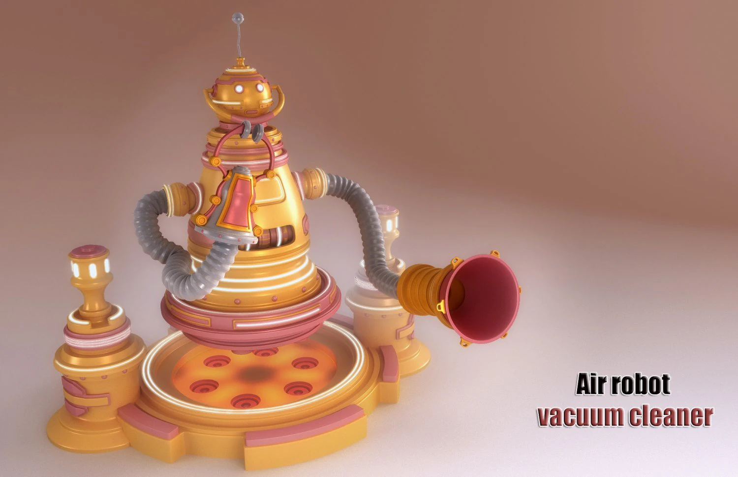 cartoon robot 3D Model .c4d .max .obj .3ds .fbx .stl .blend 