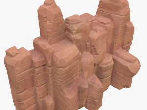 cartoon stone 3D Model