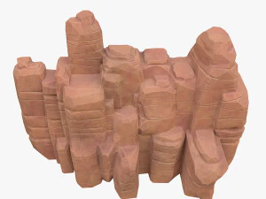 cartoon stone 3D Model