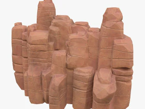 cartoon stone 3D Model