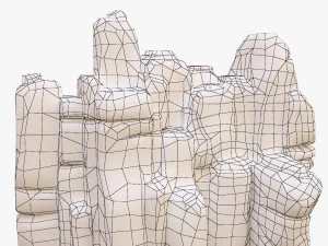 cartoon stone 3D Model
