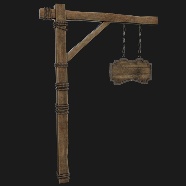 medieval sign 3D Модель .c4d .max .obj .3ds .fbx .stl .blend 